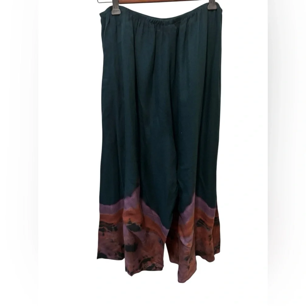 VTG Carole Dolighan Art 2 Wear Artsy 2PC Set L Dolman V Neck Tunic Wide Leg Pant